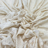 White Georgette Embroidery Fabric