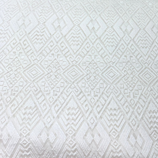 White Georgette Embroidery Fabric