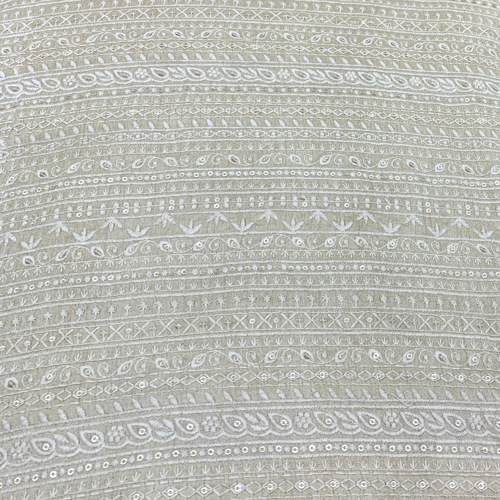 Tusser Silk Embroidery Fabric