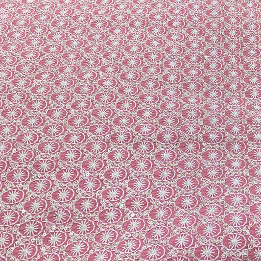 Raw Silk Embroidery Fabric