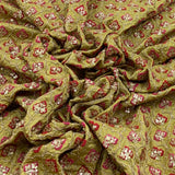 Slub Silk Embroidery Fabric