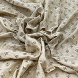 Slub Silk Embroidery Fabric