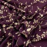 Slub Silk Embroidery Fabric