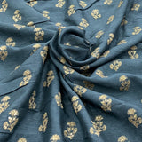 Slub Silk Embroidery Fabric