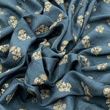 Slub Silk Embroidery Fabric