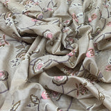 Tusser Silk Embroidery Fabric