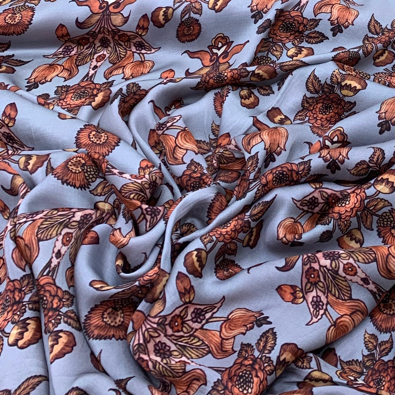 Modal Satin Printed Fabric