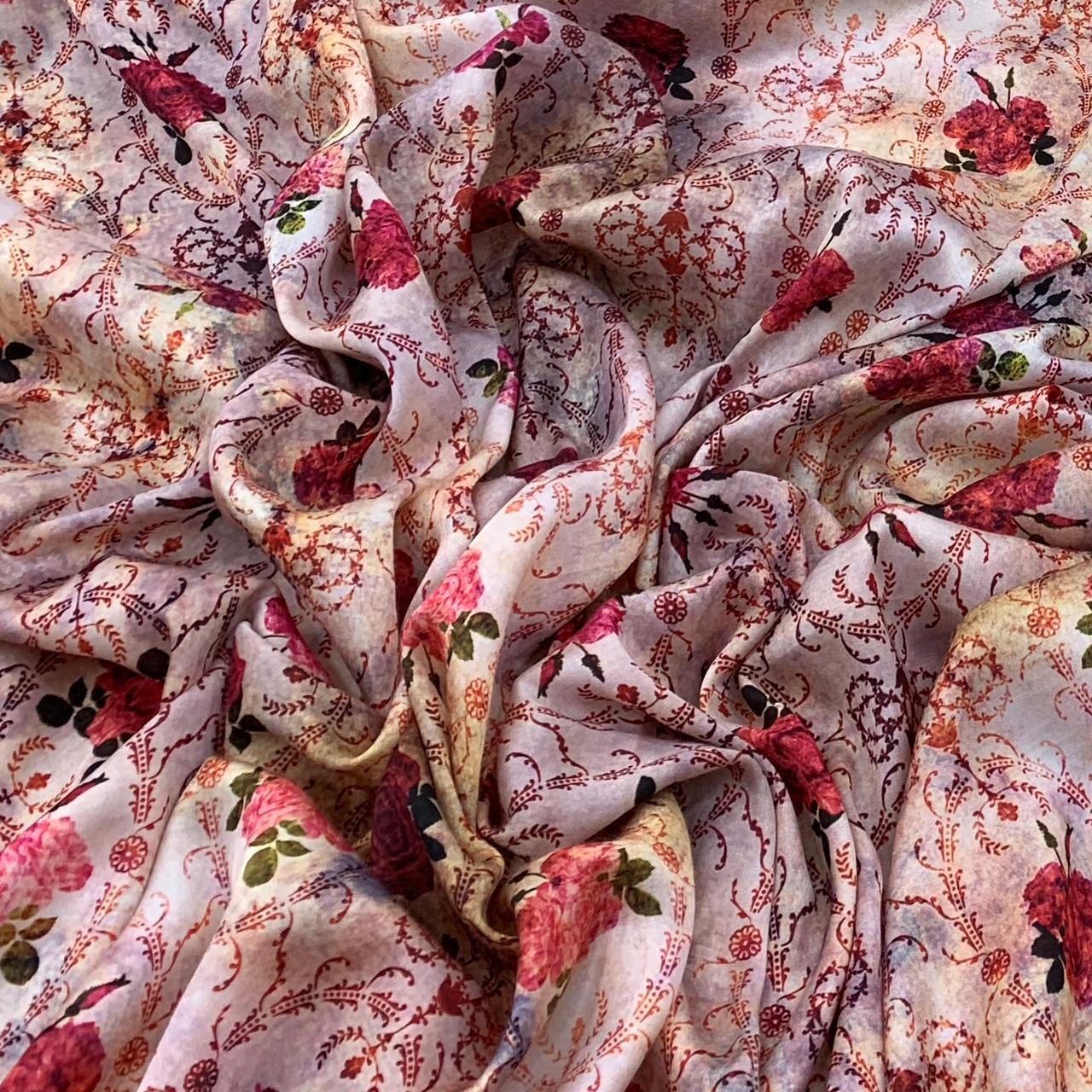 Modal Satin Printed Fabric