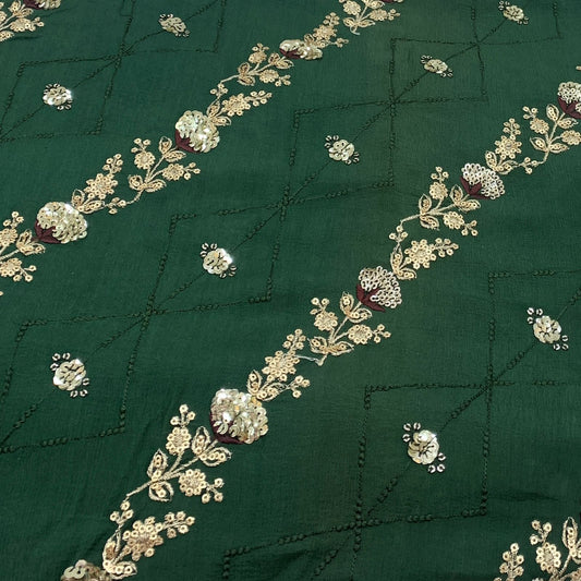 Chinon Chiffon Embroidery Fabric