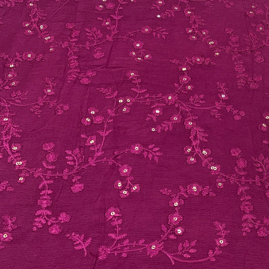 Chinon Chiffon Embroidery Fabric