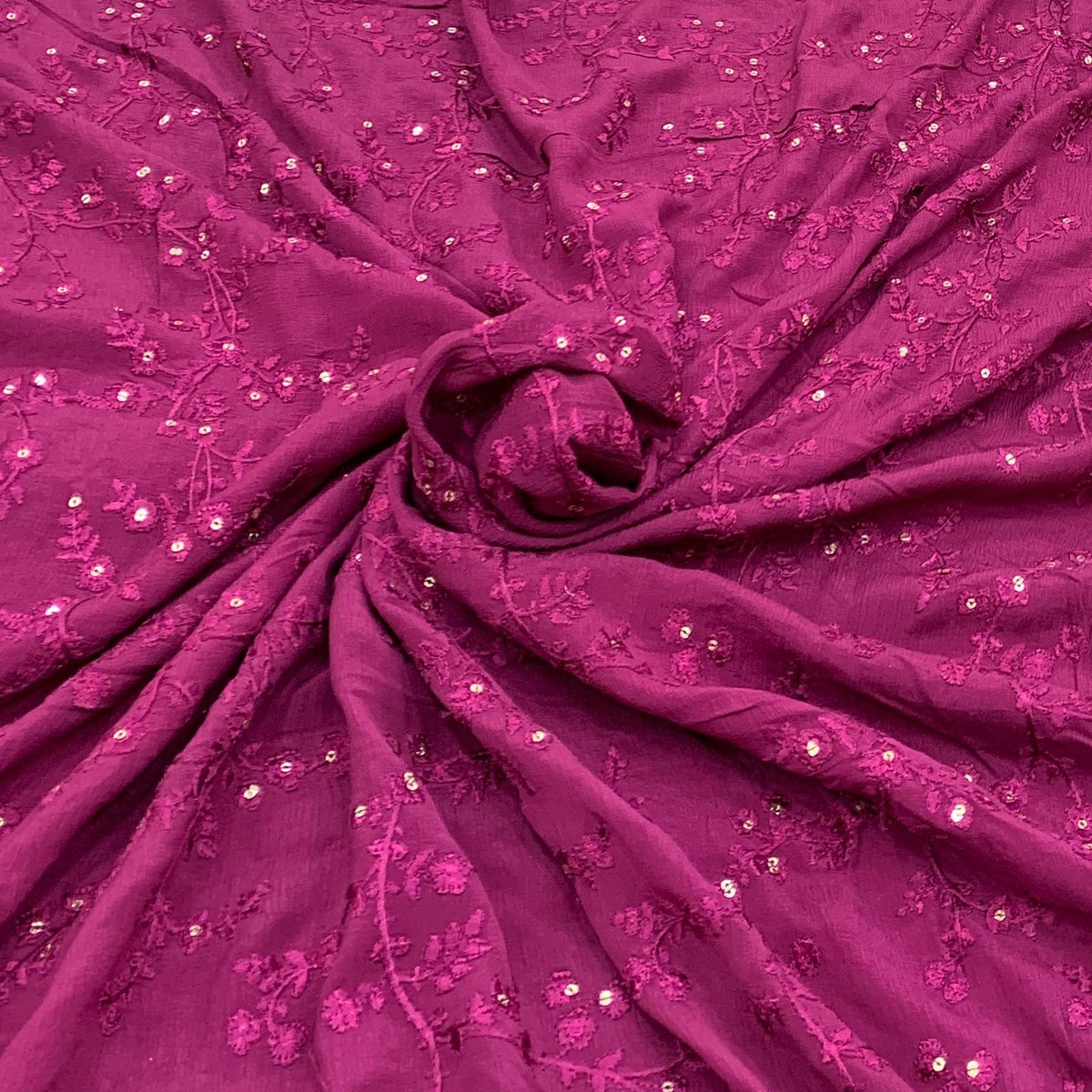 Chinon Chiffon Embroidery Fabric