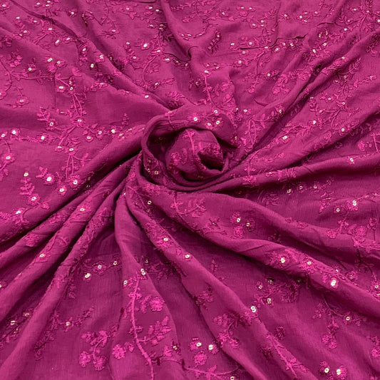 Chinon Chiffon Embroidery Fabric