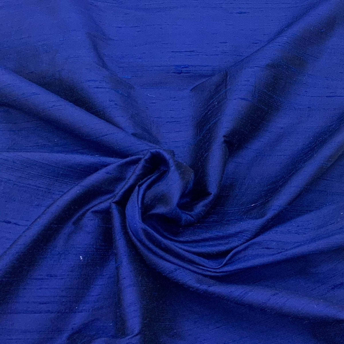 Dark Blue Plain Raw Silk Fabric