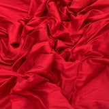 Bright Red Plain Raw Silk Fabric