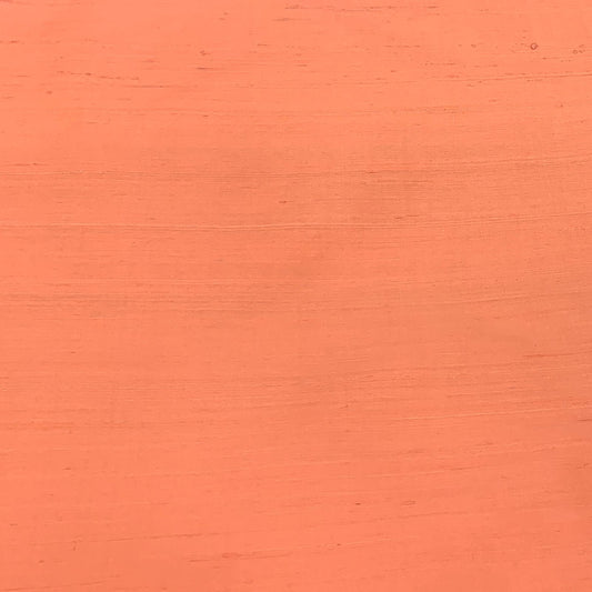 Light Orange Plain Raw Silk Fabric