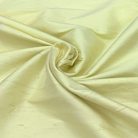 Tan Yellow Plain Raw Silk Fabric