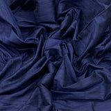 Admiral Blue Plain Raw Silk Fabric