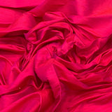 Bright Pink Plain Raw Silk Fabric