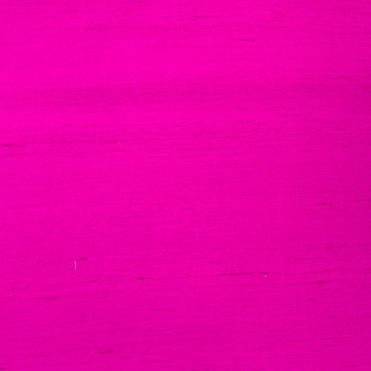 Neon Pink Plain Raw Silk Fabric