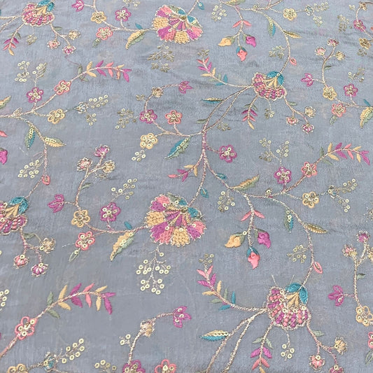 Chinon Chiffon Embroidery Fabric