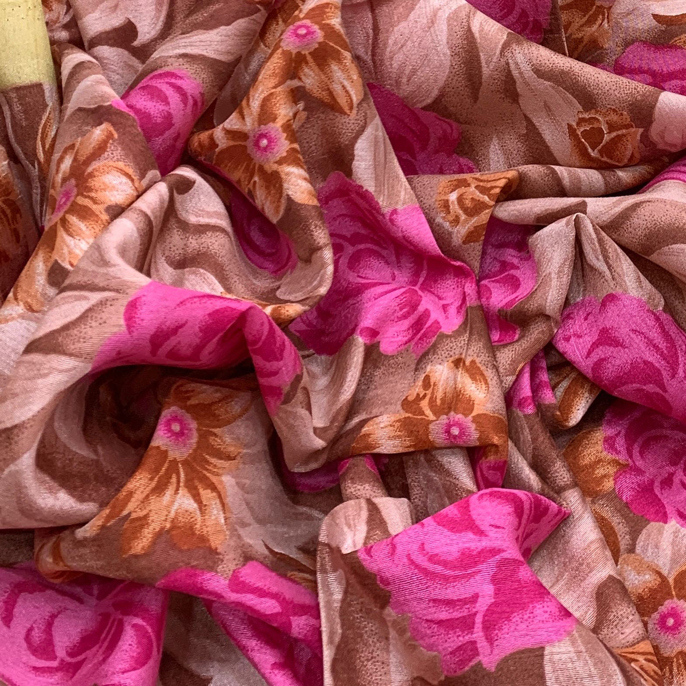 Raw Silk Printed Fabric