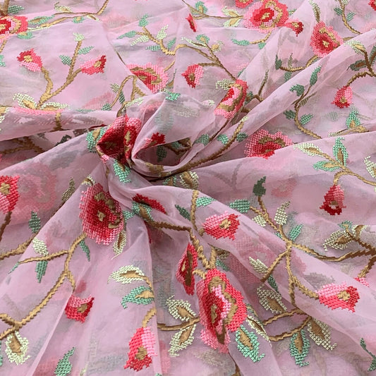 Organza Embroidery Fabric