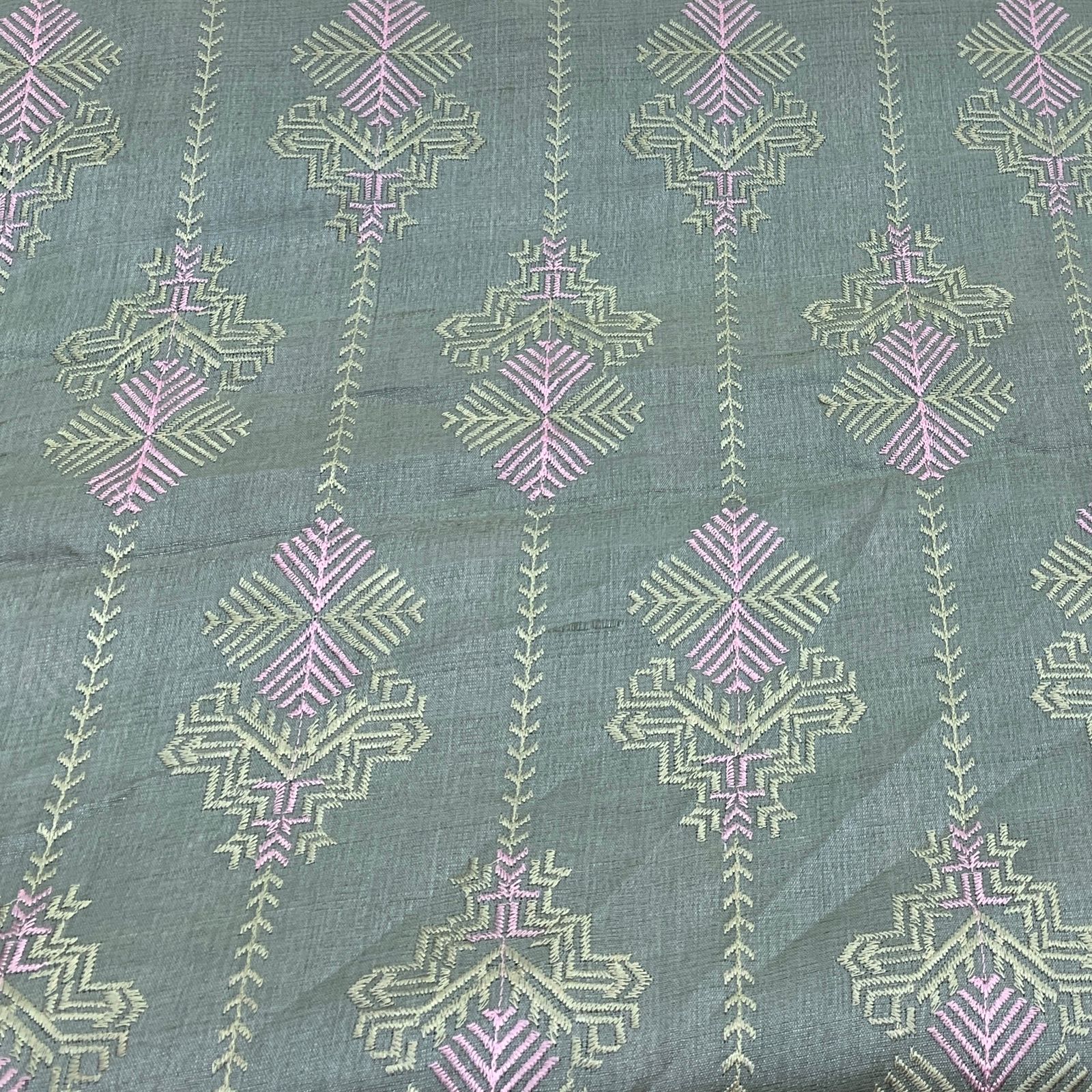 Tusser Silk Embroidery Fabric