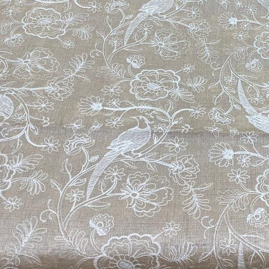 Tusser Silk Embroidery Fabric