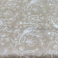 Tusser Silk Embroidery Fabric