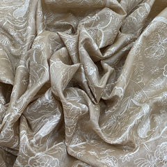 Tusser Silk Embroidery Fabric