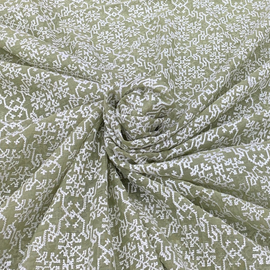 Chanderi Embroidery Fabric