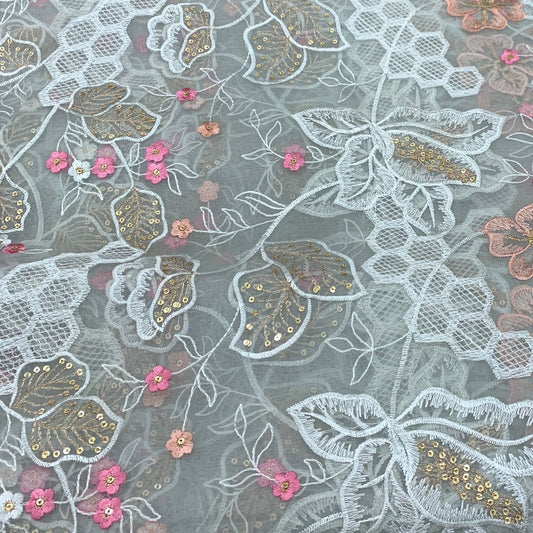 Organza Embroidery Fabric