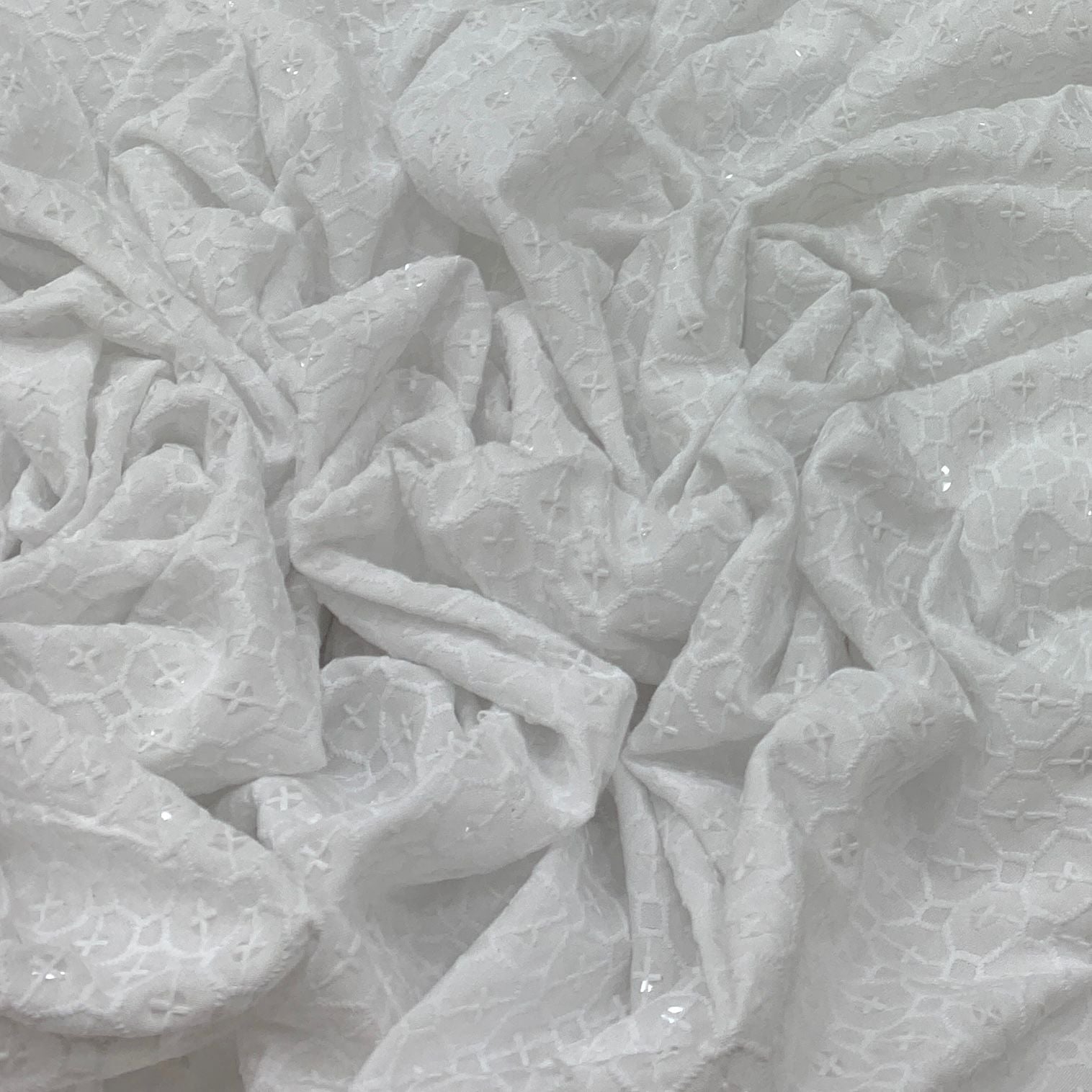 Rayon Cotton Embroidery Fabric