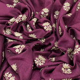 Slub Silk Embroidery Fabric