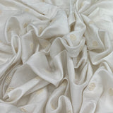 Slub Silk Embroidery Fabric