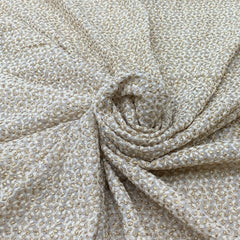 Off White Gold Zari Georgette Embroidery