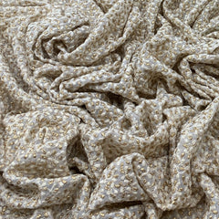 Off White Gold Zari Georgette Embroidery