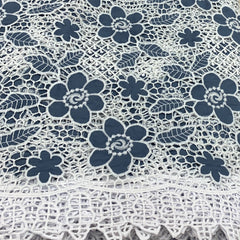 Dark Blue Cutwork Cotton Embroidery