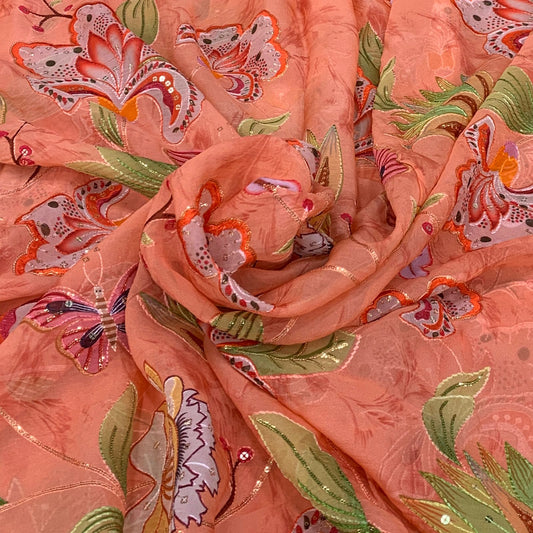 Organza Embroidery Fabric