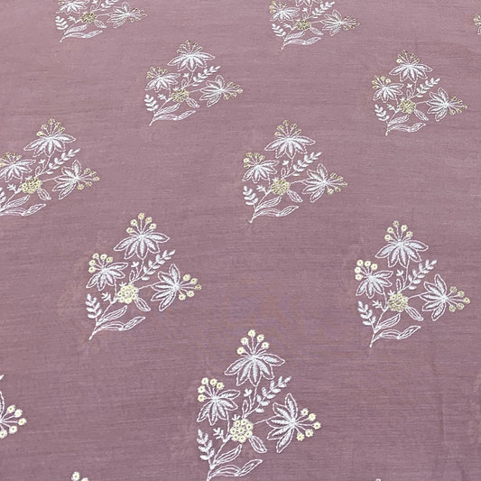 Chanderi Embroidery Fabric