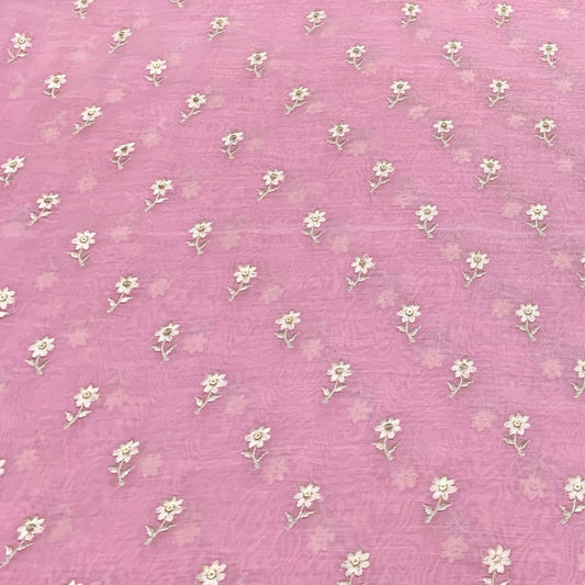 Chanderi Embroidery Fabric