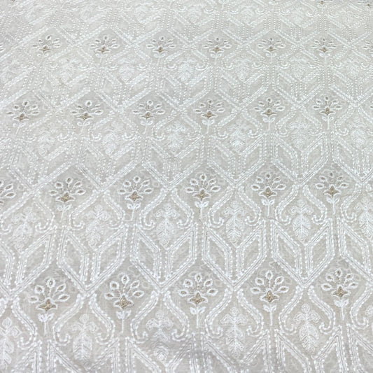 Chanderi Embroidery Fabric