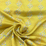 Linen Satin Printed Fabric