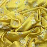 Linen Satin Printed Fabric