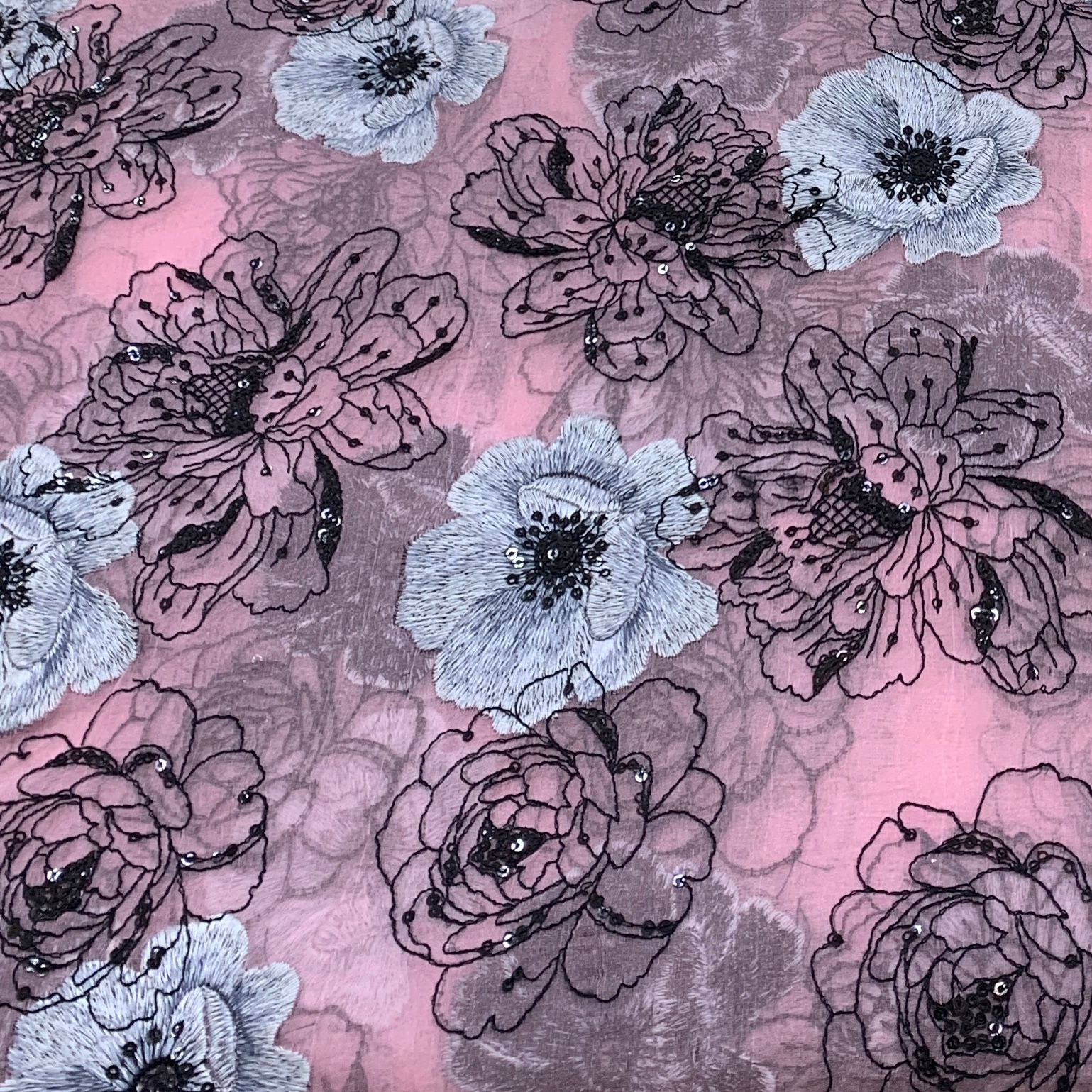 Organza Embroidery Fabric