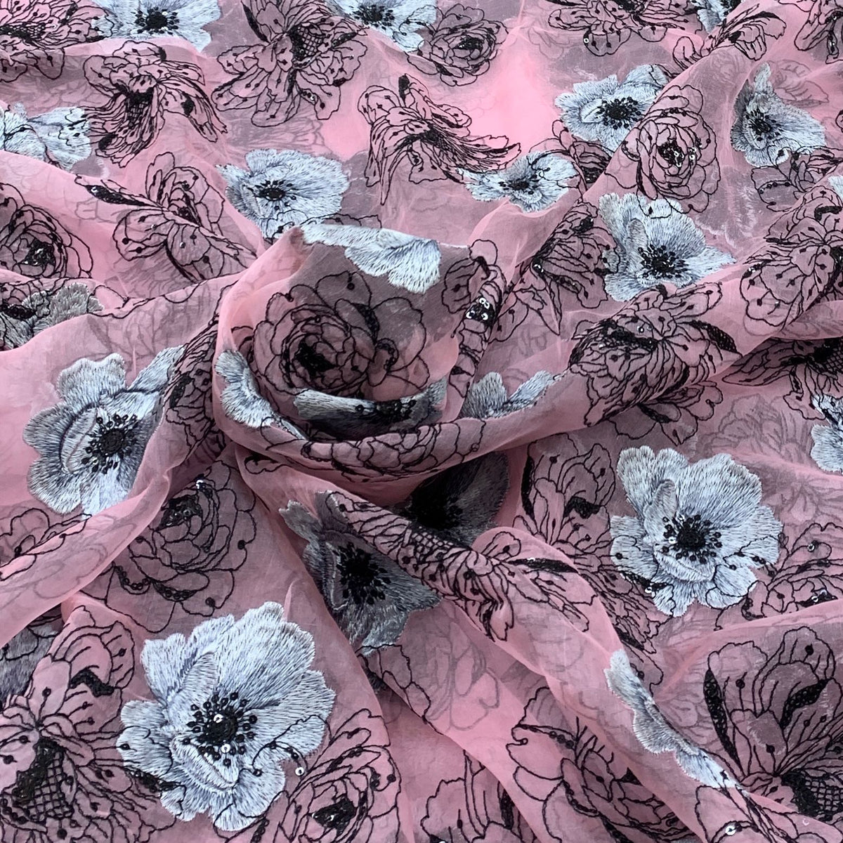 Organza Embroidery Fabric