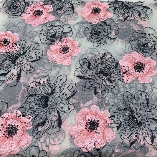 Organza Embroidery Fabric