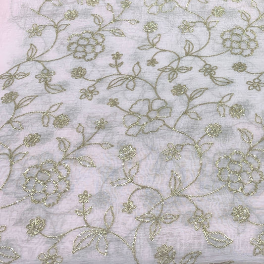 Chanderi Embroidery Fabric