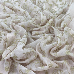 Baby Pink Jal Mul Chanderi Sequins Embroidery