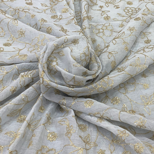 Chanderi Embroidery Fabric